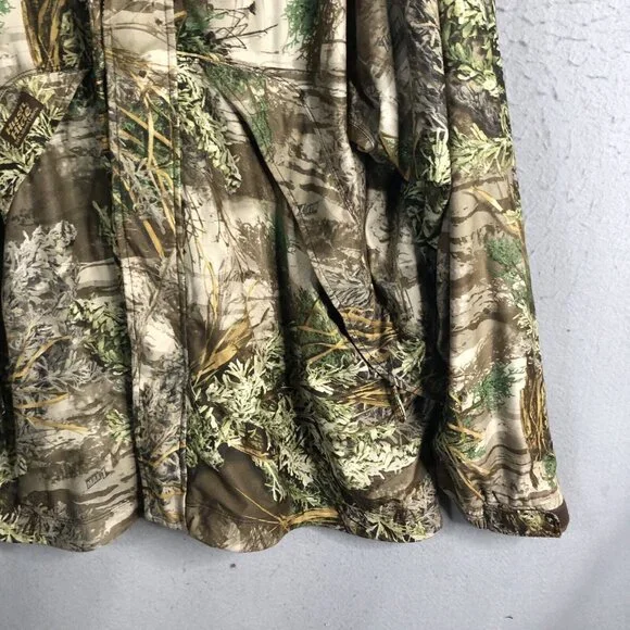 Gamehide Camo Jacket Mens 4X Advantage Max1 Mesh Lined Full Zip Hooded Hunting